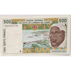 WEST AFRICAN STATES 1997 . FIVE HUNDRED 500 FRANCS BANKNOTE